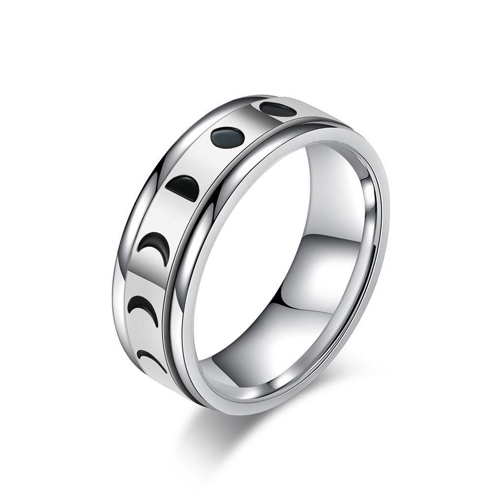 Anxiety-Relieving Rotating Solar Eclipse Ring