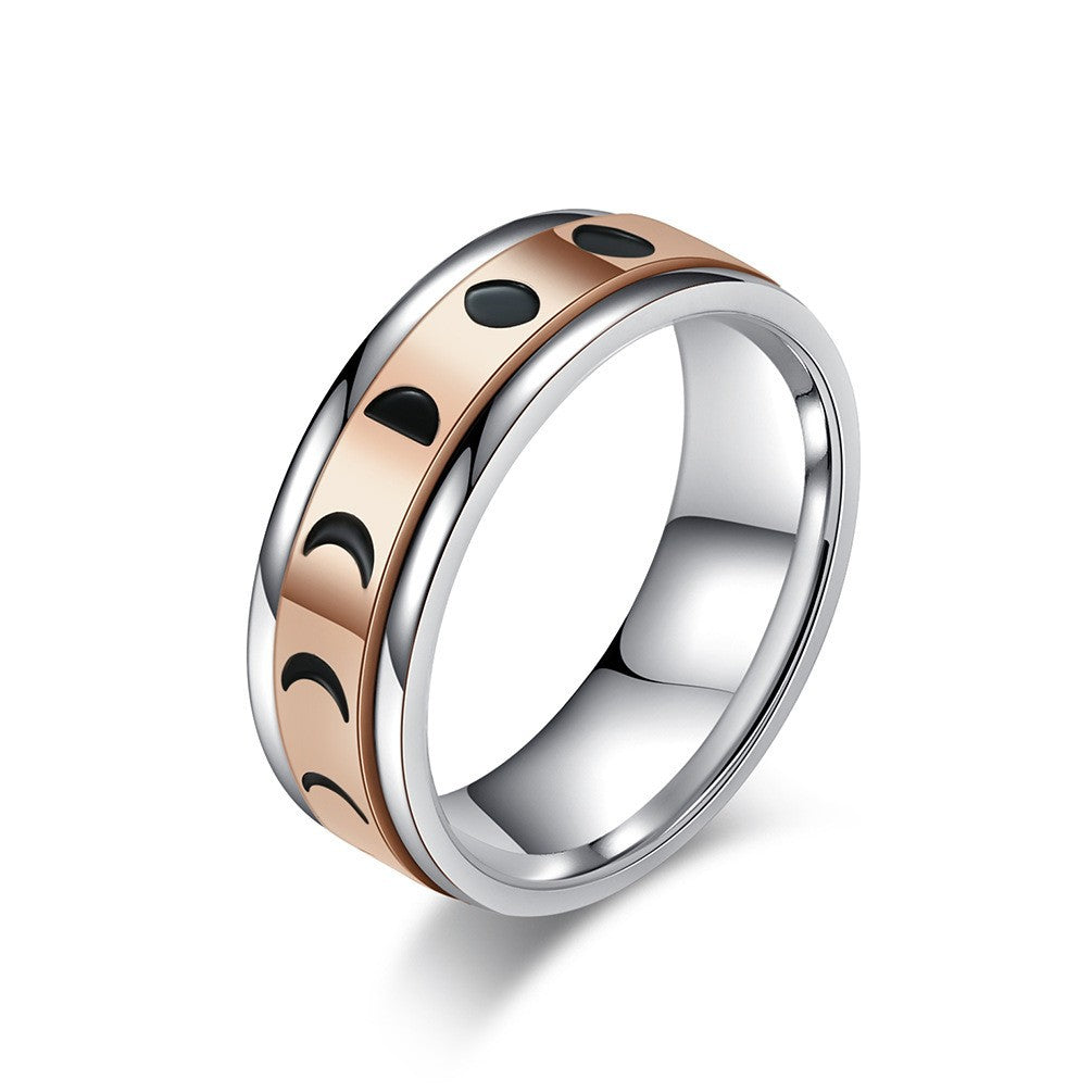 Anxiety-Relieving Rotating Solar Eclipse Ring