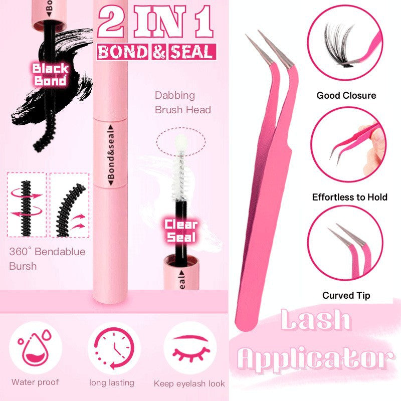 D-Curl Thick False Eyelashes Book DIY Segmented Lashes