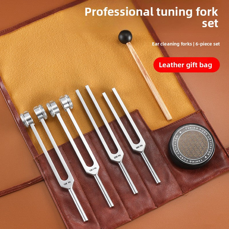 Aluminum Alloy Tuning Forks Set with Leather Case