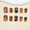 Short Press-On Nails Orange Gradient Design