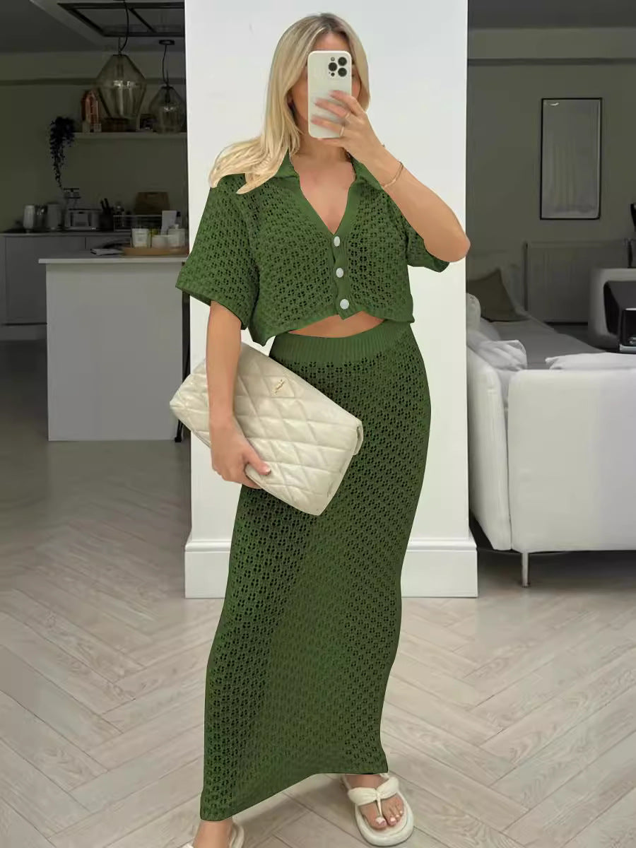 Womens Crochet Knit Bodycon Dress