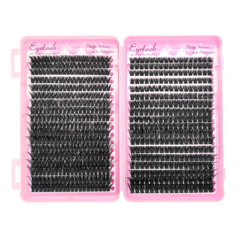 D-Curl Thick False Eyelashes Book DIY Segmented Lashes
