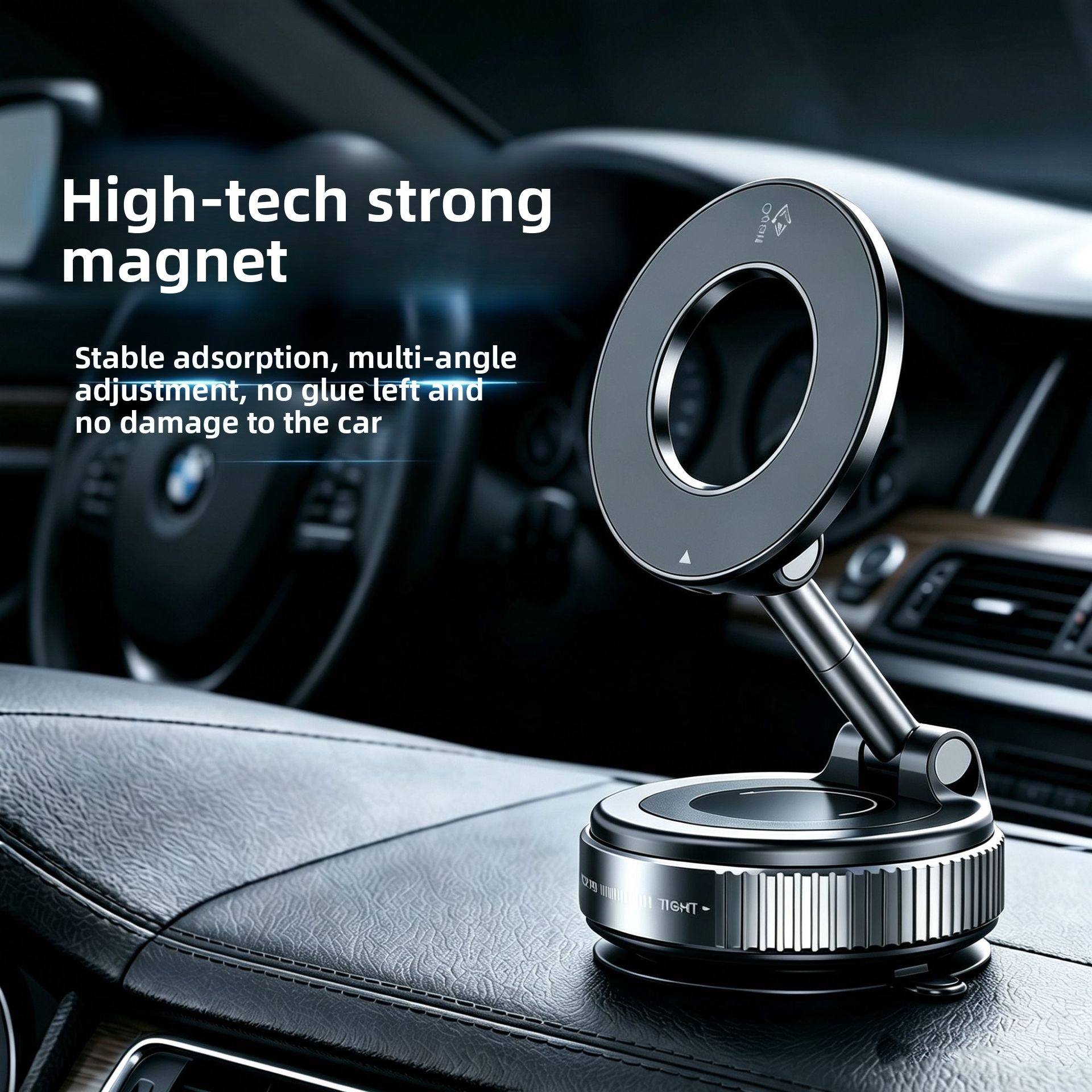 Adjustable Car Phone Mount with Magnetic Suction Base