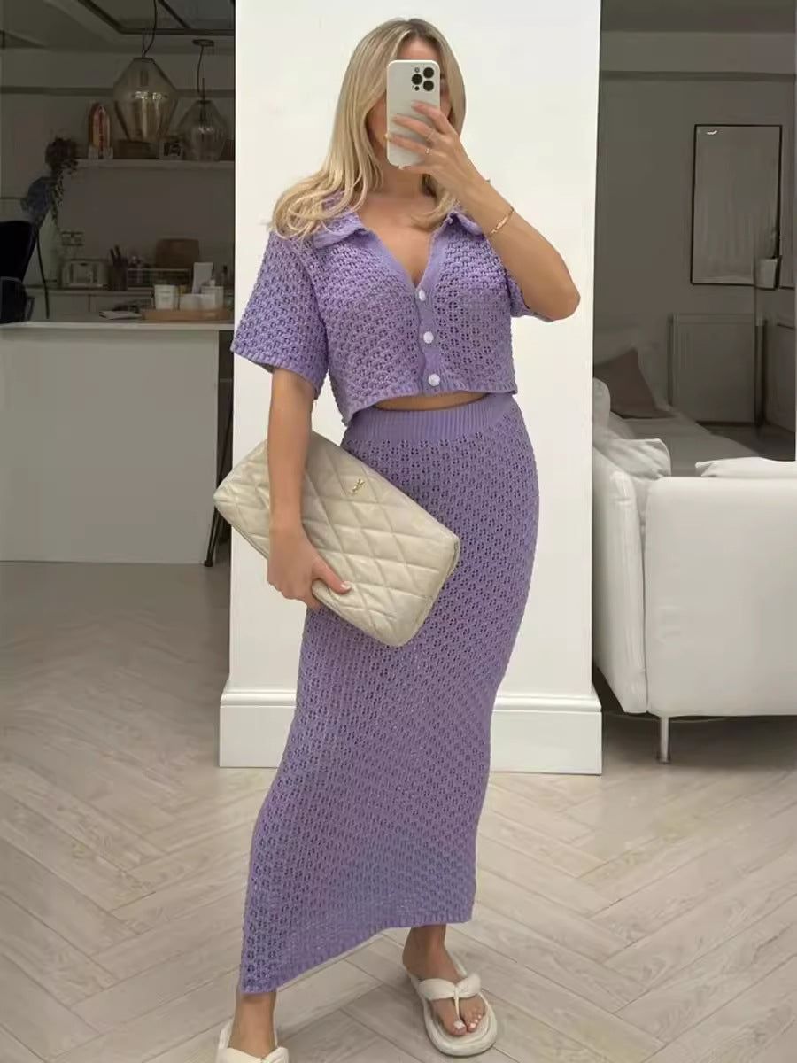 Womens Crochet Knit Bodycon Dress