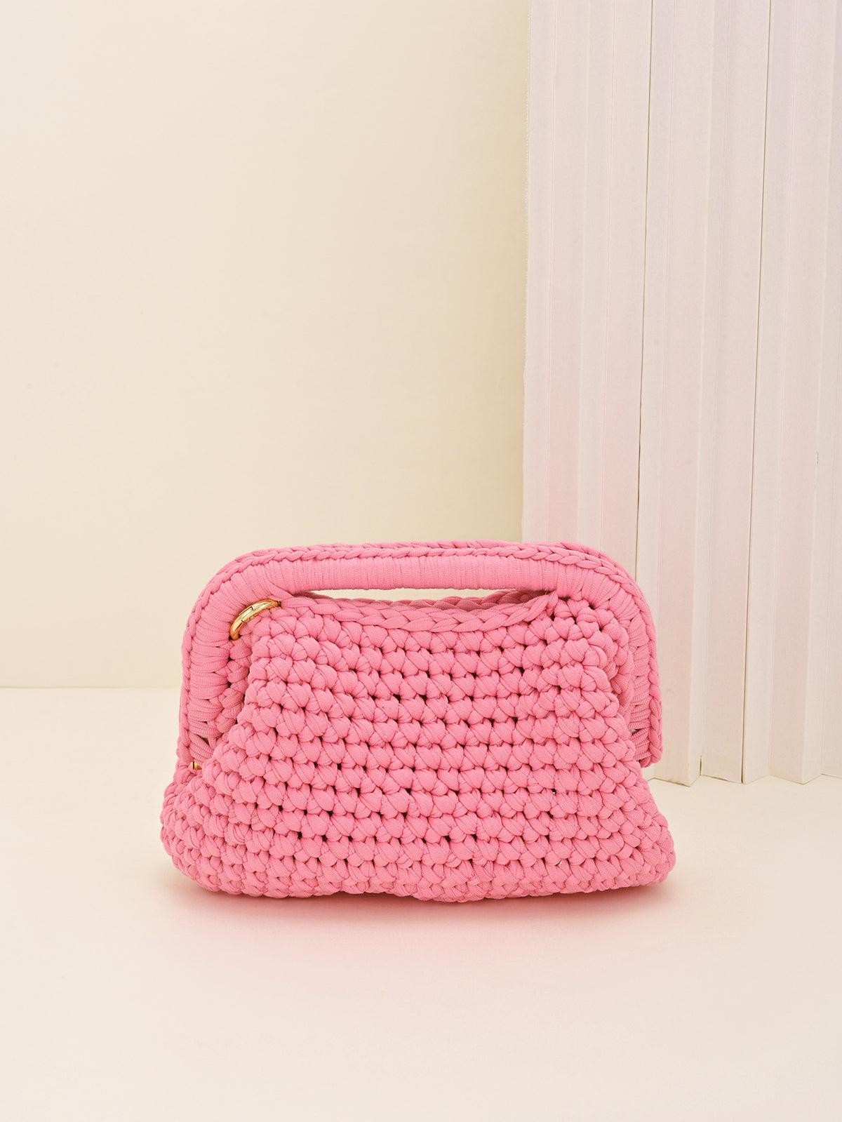 Crochet Fabric Clutch Bag