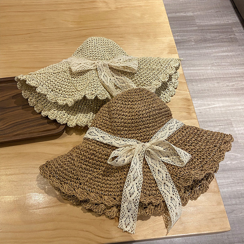 Handwoven Crochet Straw Sun Hat