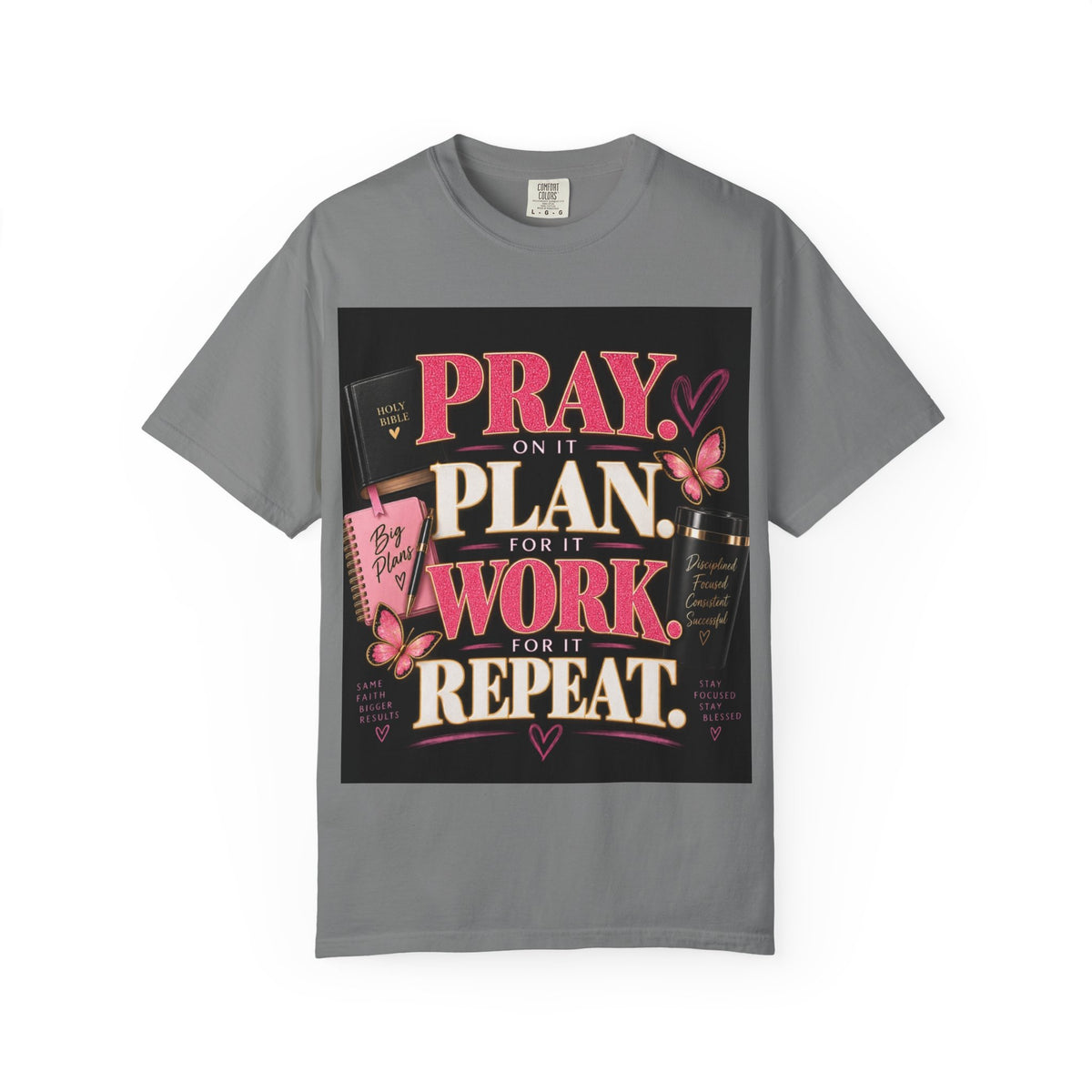 Play, Plan, Work, Repeat-Graphic T-shirt