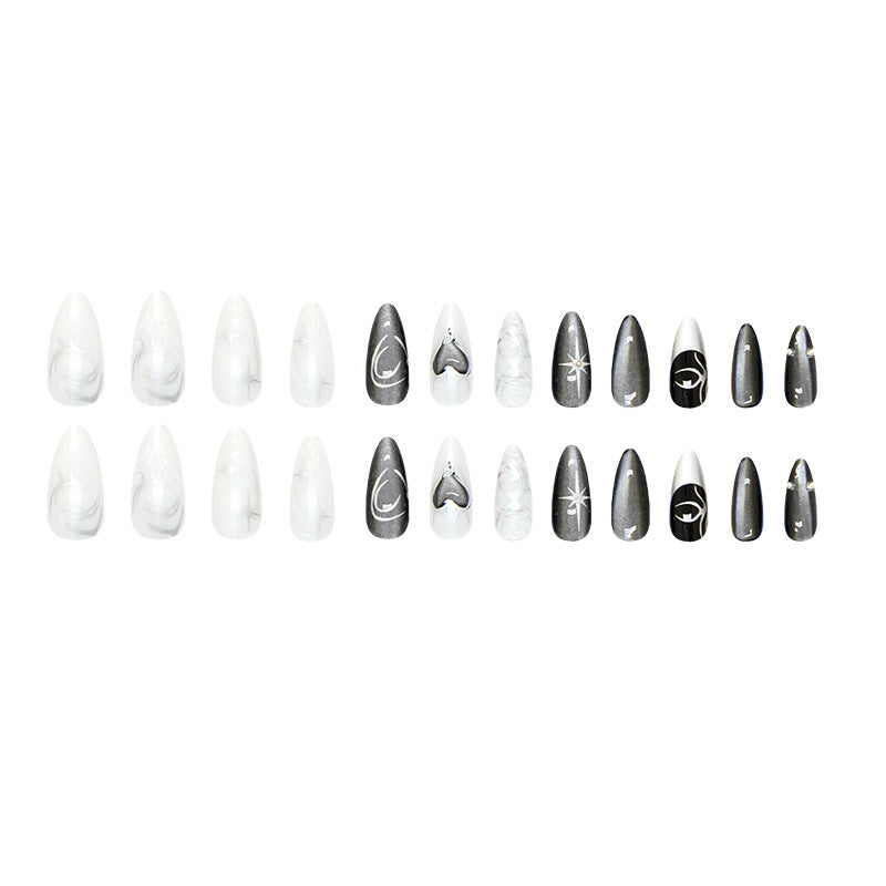 Black Cat Eye Press On Nails