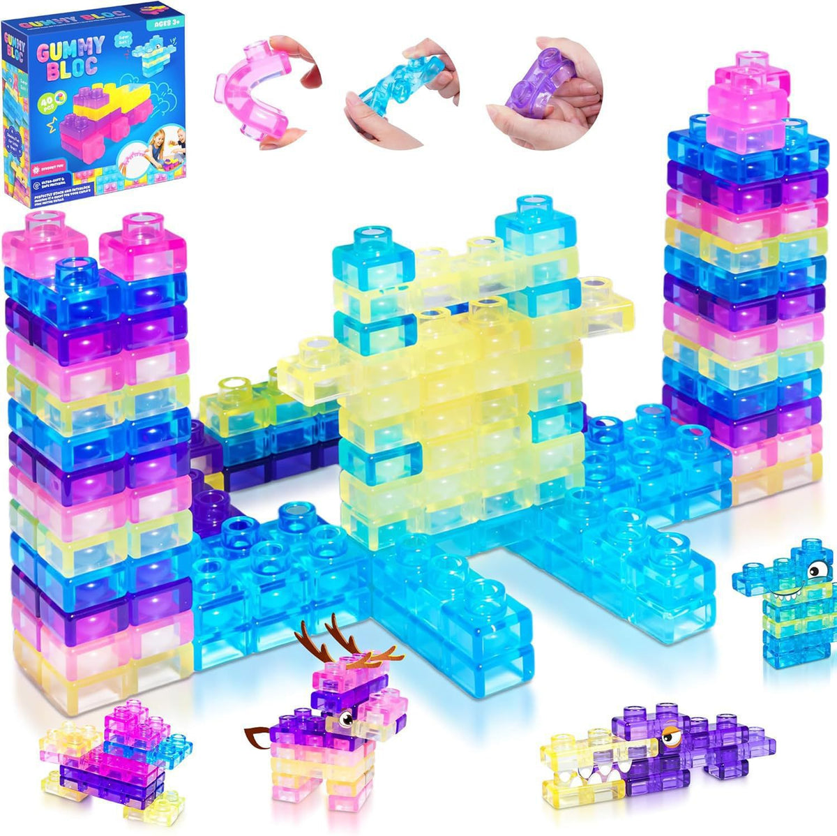 Squishy Jelly Building Blocks Stress Relief Toys