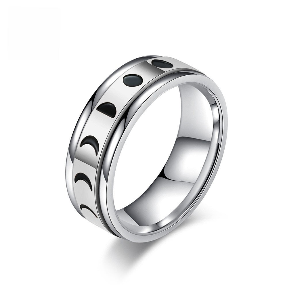 Anxiety-Relieving Rotating Solar Eclipse Ring