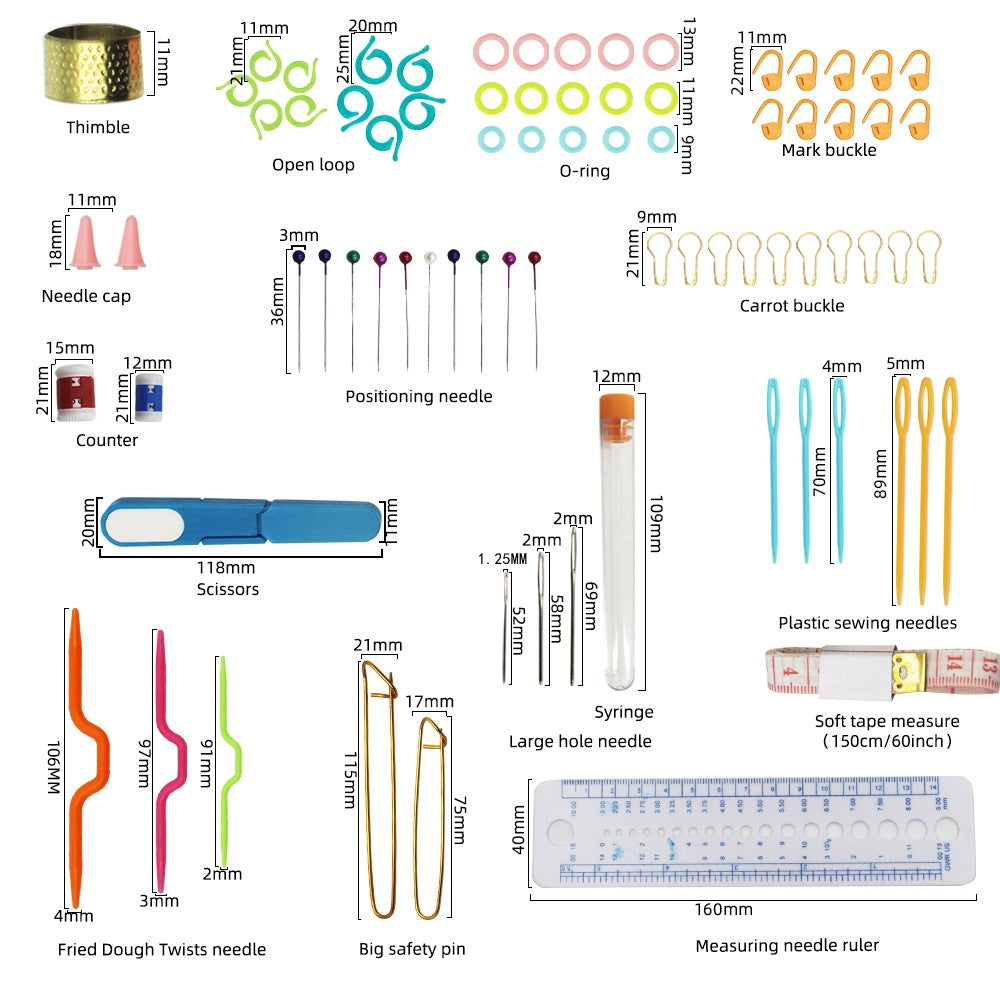 Complete Crochet Hook Set with Soft Grip Handles