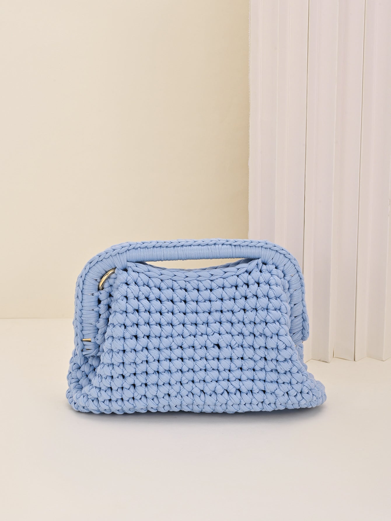 Crochet Fabric Clutch Bag
