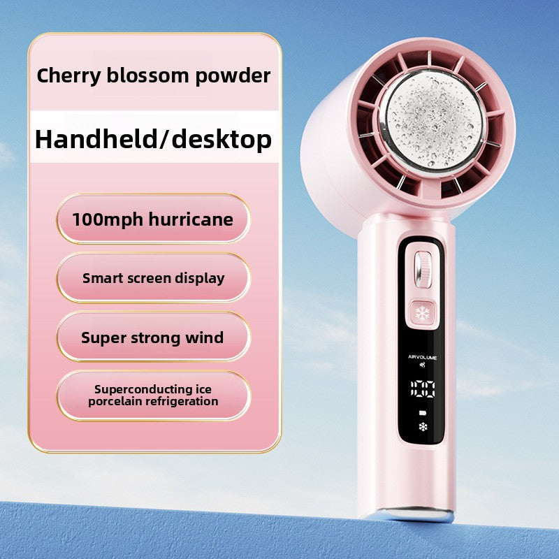 Portable Rechargeable Handheld Fan with Semiconductor Cooling
