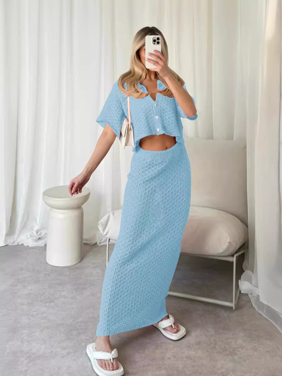 Womens Crochet Knit Bodycon Dress