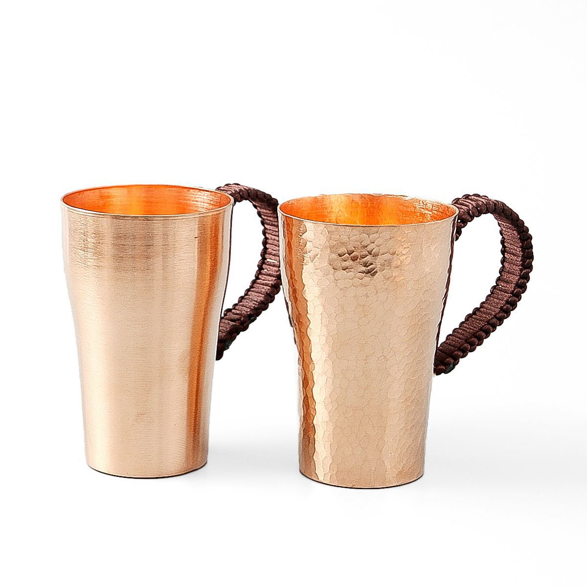 Handmade Copper Tea Cup with Wooden Handle
