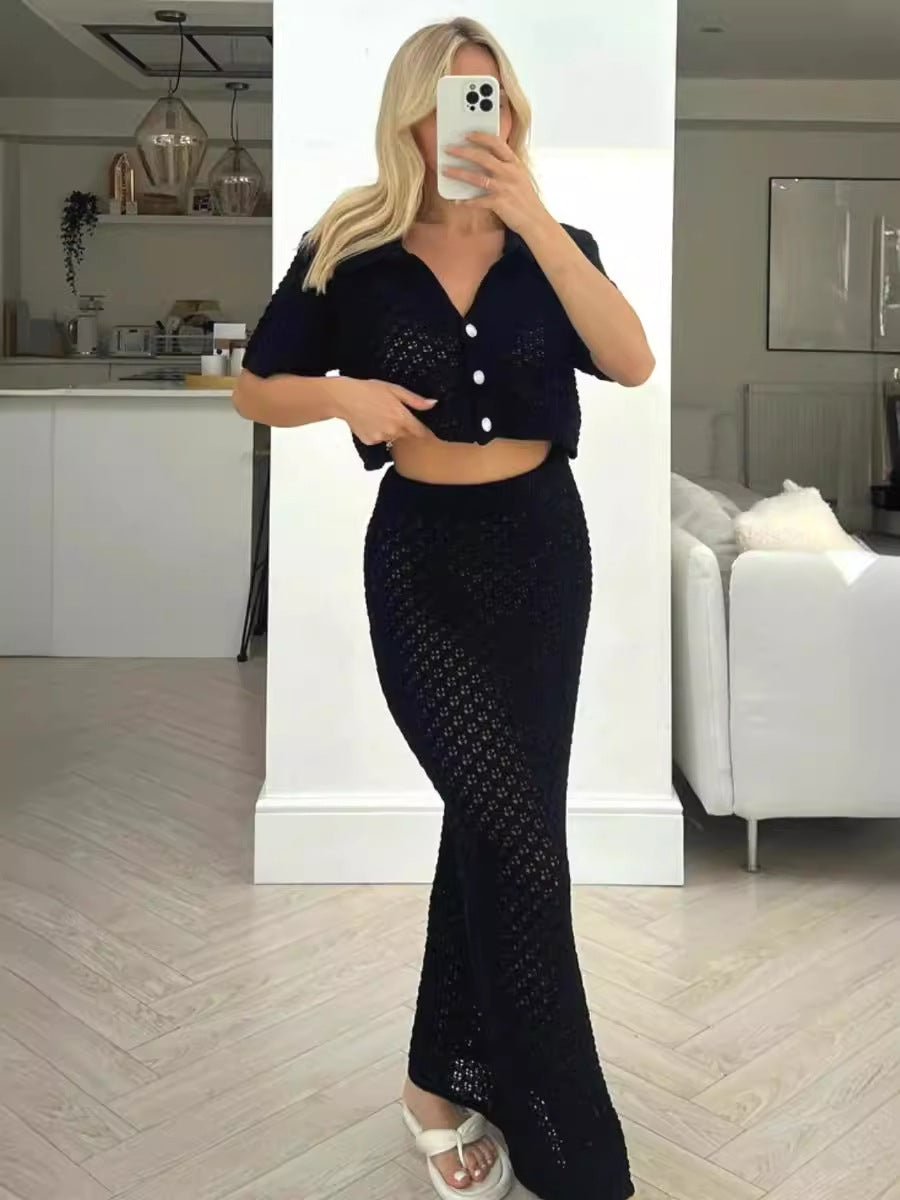 Womens Crochet Knit Bodycon Dress