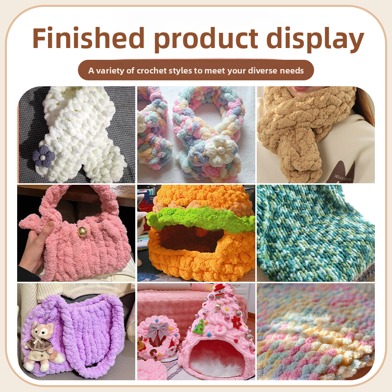 Finger Scarf Hand-Knitted DIY Yarn Ball for Beginners