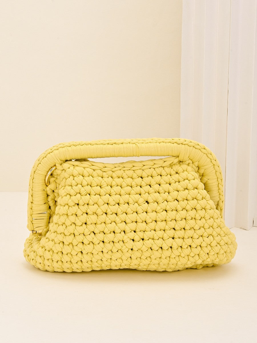 Crochet Fabric Clutch Bag