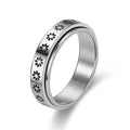 Rotatable stress-relieving and anxiety-reducing ring