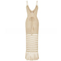 Crochet Tassel Hollow-Out Long Dress