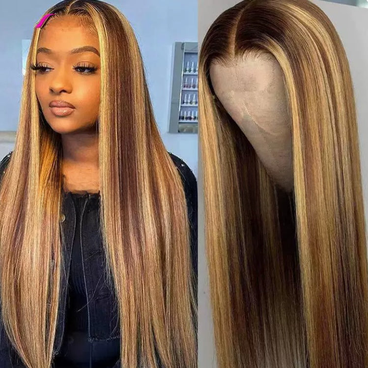 100% Human Hair Lace Front Wig – Straight