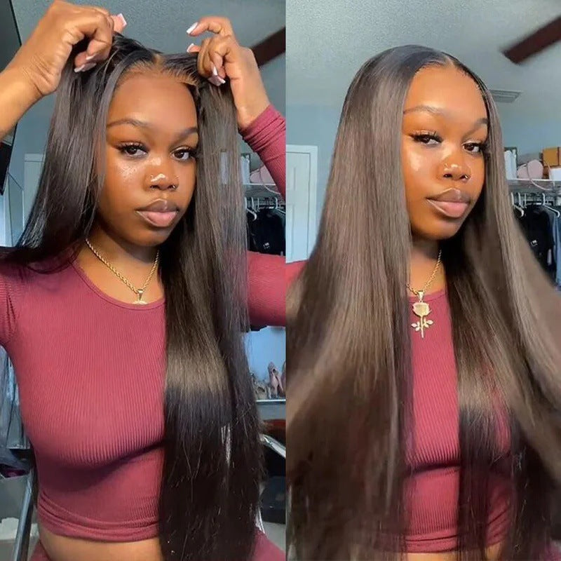 Long Straight Human Hair Wig