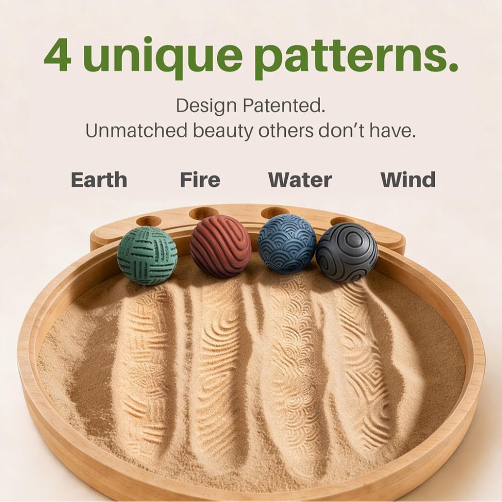 ENSO Zen Garden for Desk, Japanese Bamboo Sand Tray Therapy Kit