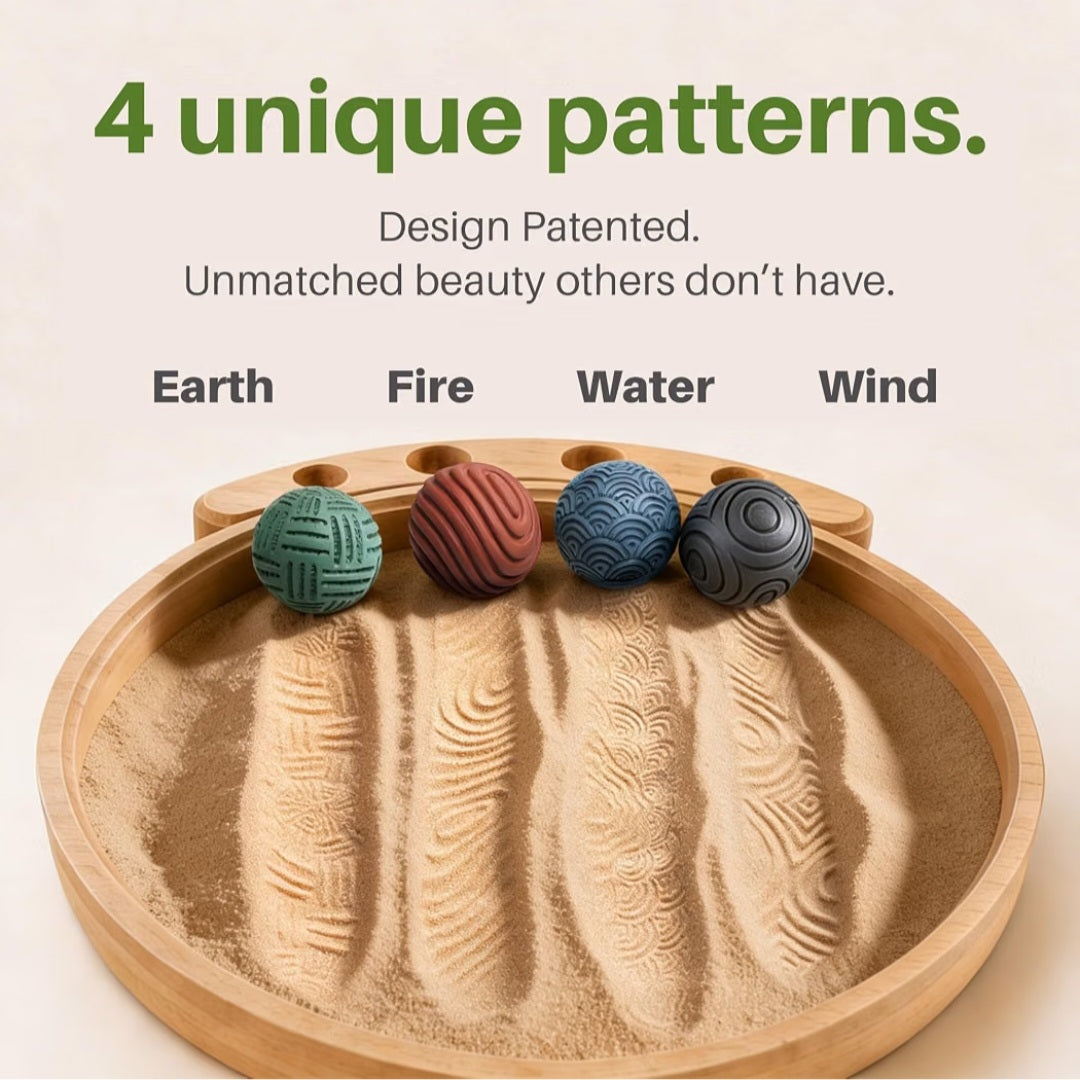 ENSO Zen Garden for Desk, Japanese Bamboo Sand Tray Therapy Kit