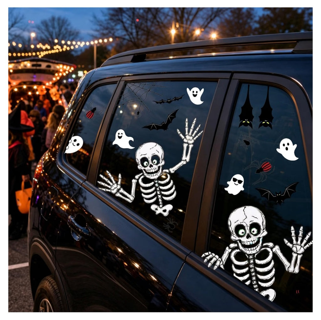Halloween Window Clings Decor Halloween Decorations Skeleton Ghost Stickers
