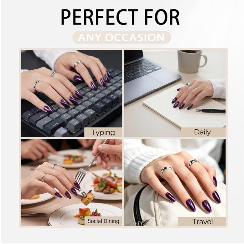 30Pcs Halloween Almond Press on Nails
