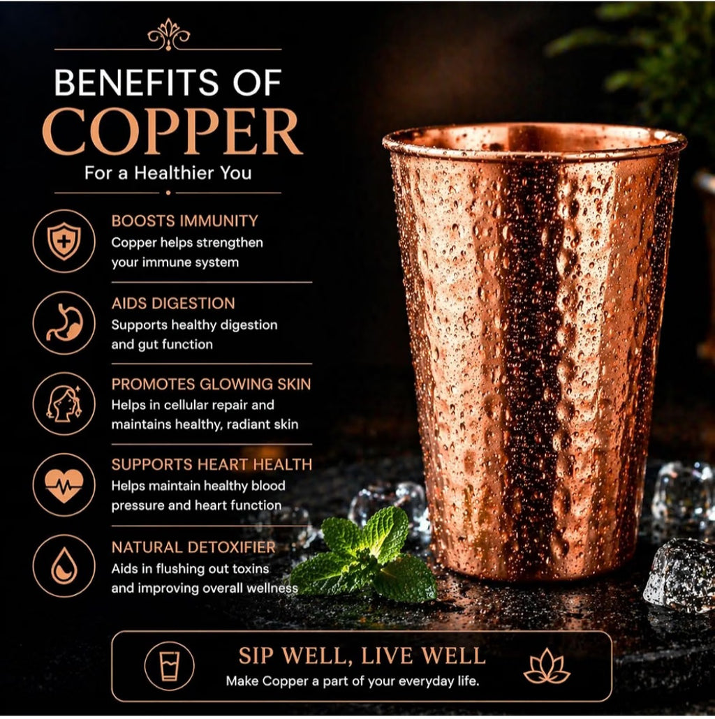 100% Pure Copper Tumblers