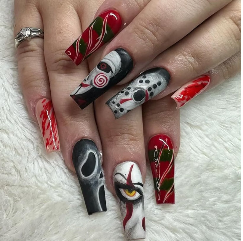 Halloween Press on Nails Long