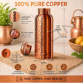 100% Pure Copper Water Bottle 34 oz (1 Liter)