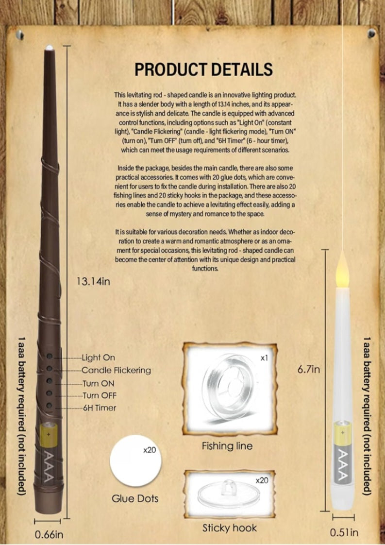 Flameless Floating Candles with Wand