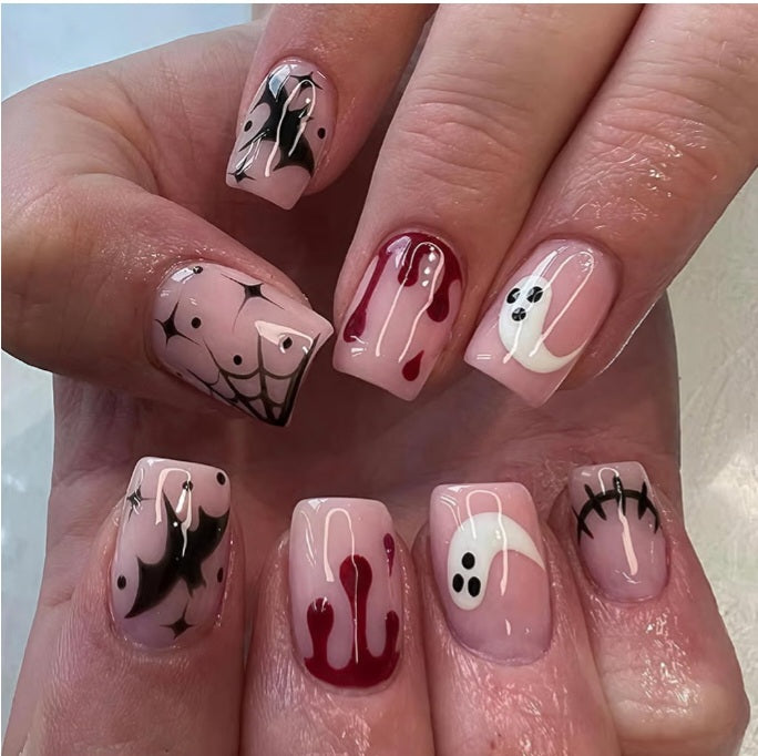 6 Packs (144 Pcs) Halloween Press on Nails