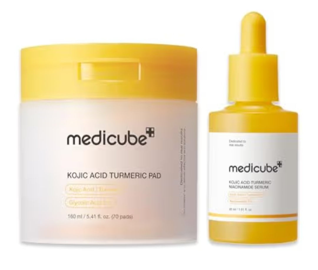 medicube Kojic Acid Renew & Smooth Duo - Kojic Acid Serum and Toner Pad