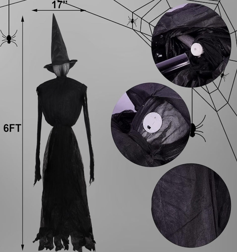 DR.DUDU 6 FT Witch Halloween Decorations Outdoor Yard Decor, Set of 3