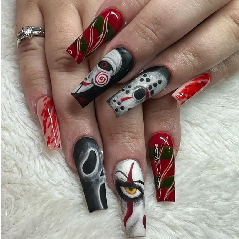 Halloween Press on Nails Long