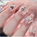 24Pcs Nude Press On Medium Square Glossy