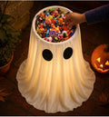30 in Large-Capacity Lighted Halloween Ghost Candy Bowl with Timer Remote