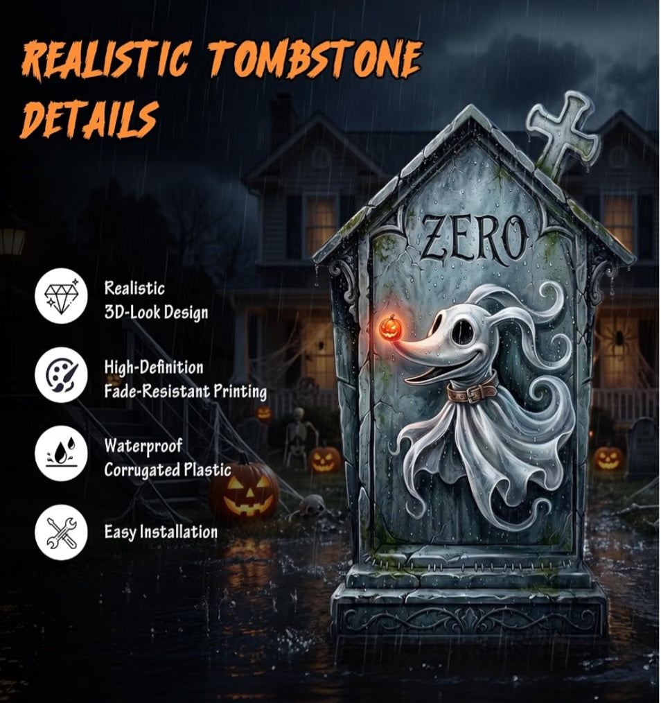 17 Inch Halloween Tombstones Outdoor Yard signs Graveyard Decorations