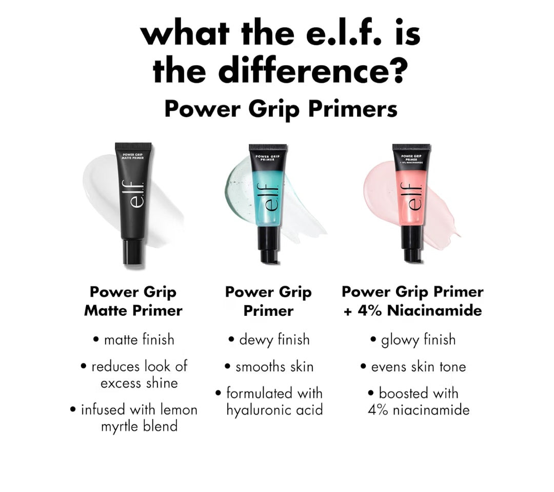 e.l.f. Power Grip Primer, Gripping & Hydrating Gel Primer, 0.811 Fl Oz