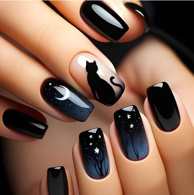 6 Packs (144 Pcs) Halloween Press on Nails