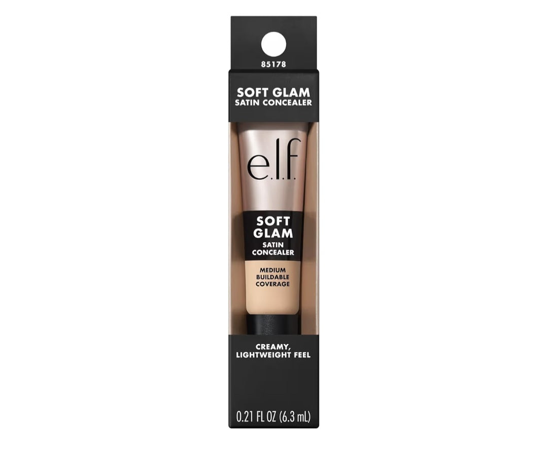 e.l.f. Soft Glam Satin Concealer, Medium Coverage, 13 Fair Neutral