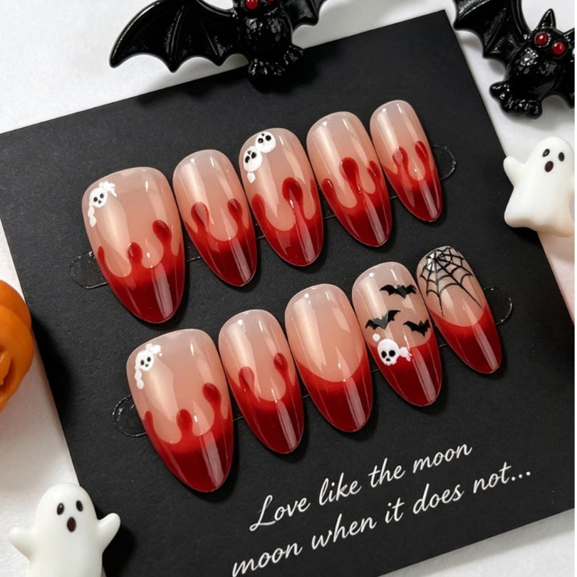 30Pcs Halloween Almond Press on Nails
