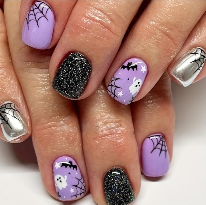 6 Packs (144 Pcs) Halloween Press on Nails