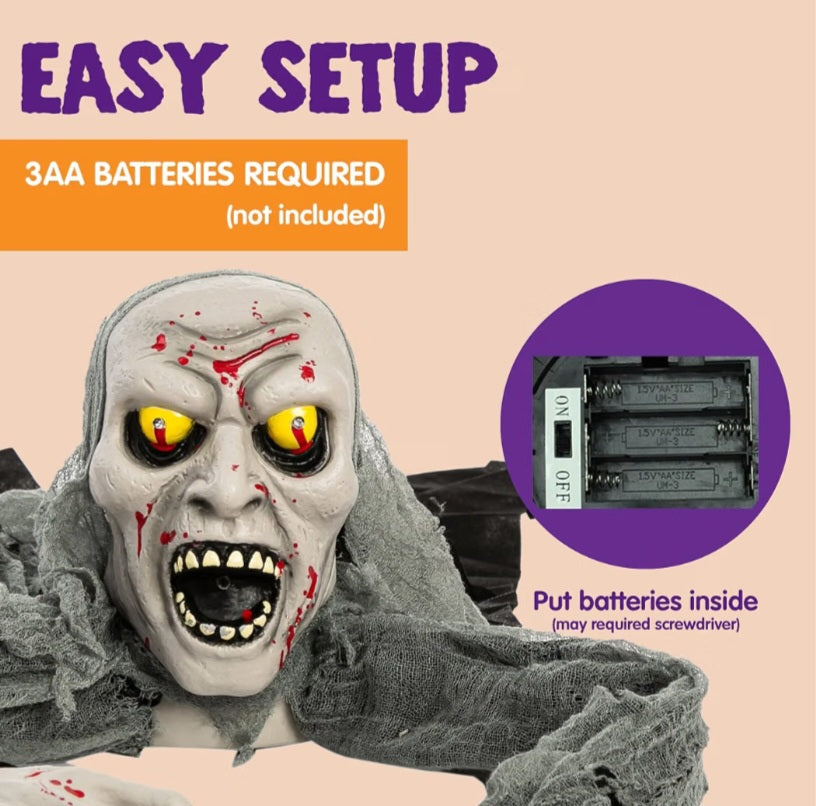 JOYIN Halloween Decorations Outdoor Light-Up Zombie Groundbreaker