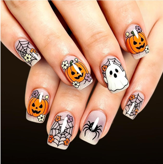 6 Packs (144 Pcs) Halloween Press on Nails
