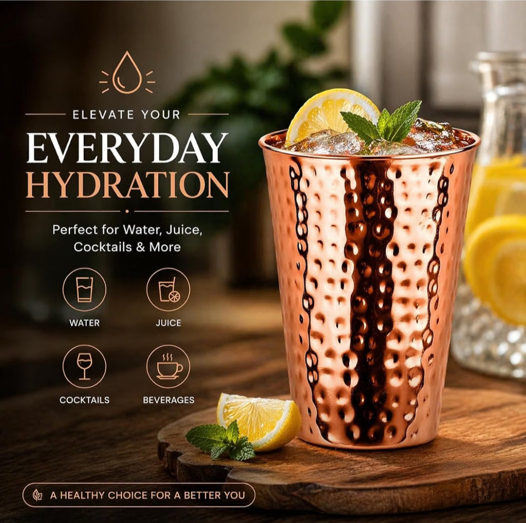 100% Pure Copper Tumblers